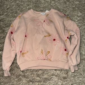 Zara toddler girl floral sweatshirt